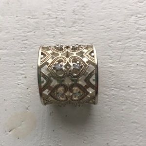 Cuff engraved ring